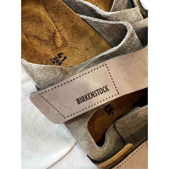 Birkenstock Women's Uji Taupe Suede Leather Sandals Size 41 NWOT - Picture 5 of 10